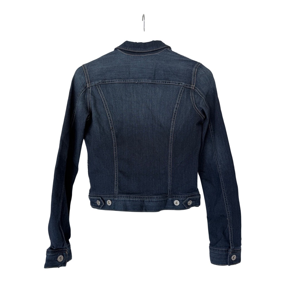 AG Adriano Goldschmied Mya Denim Jacket Indigo Dark Wash Stretch Size Small NEW - Picture 3 of 5